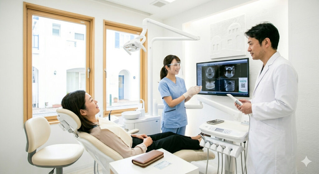 大倉山アルカディア歯科 カウンセリング。患者様に寄り添った丁寧な治療説明を行う大倉山の歯医者。